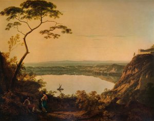 Lago de Nemi, c1761, 1938 de Richard Wilson