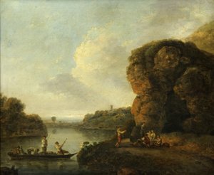 Nas margens do rio (óleo sobre tela) de Richard Wilson