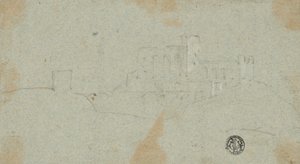 Esboço da fortaleza na colina de Richard Wilson