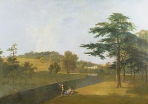 Vista Sul da Wilton House, através da Nadder (óleo sobre tela)