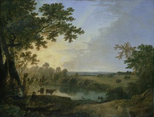 Vista do Grande Parque de Windsor, início da década de 1760 (óleo sobre tela) de Richard Wilson