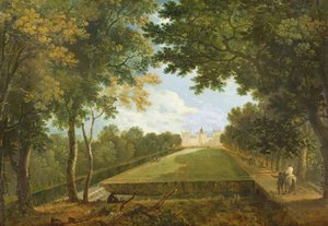 Wilton House, vista Este mostrando a antiga entrada (óleo sobre tela) de Richard Wilson