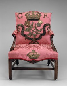 Poltrona, c.1750 (mogno e estofamento) de Richard and Elwick Edward (attr. to) Wright