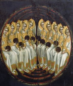 Anjos Sentados com Orbes nas Mãos, c.1348-54