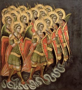 A Milícia Celestial, c.1348-54 (tempera no painel)