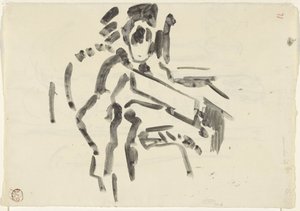 Esboço de uma figura sentada de Rik Wouters