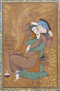 The Lovers, c.1630 (aguarela, tinta e ouro sobre papel)