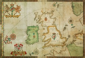 A rota da Armada Espanhola através do Canal da Mancha, do Mar do Norte, do Norte da Escócia e do Oceano Atlântico para regressar a Espanha