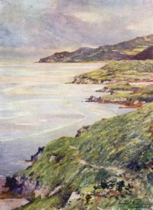 A Lonely Shore, Barmouth Estuary (cor litho) de Robert (after) Fowler