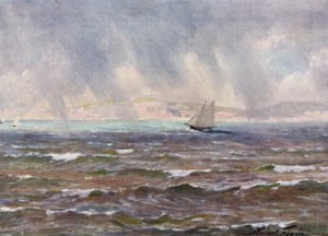 A Sudden Squall, Cardigan Bay (cor litho)