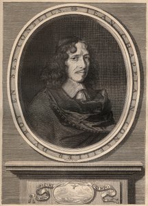 Retrato de Jean Chapelain (1595-1674), poeta francês - Gravura - Jean Chapelain (1595-1674) poeta et critique litteraire francais - Gravura de Nanteuuil et grave par Peulot. de Robert (after) Nanteuil