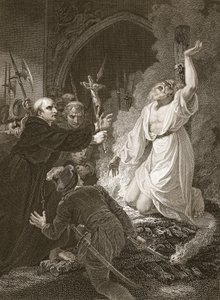 O Martírio do Arcebispo Cranmer, gravado por W. Bromley, ilustração de 