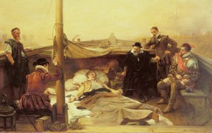 Os últimos dias de Sir Philip Sidney (1554-1586), 1882 de Robert Alexander Hillingford