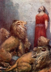 Daniel no The Lions Den (cor litho)