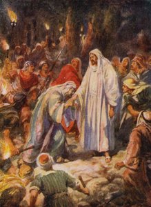 Jesus Cristo traído por Judas (lito colorido)