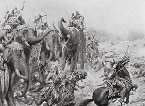 Babar apresenta as armas de campo em Panipat de Robert Ambrose Dudley