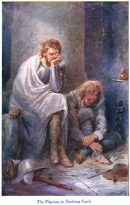 The Pilgrims in Doubting Castle, de The Pilgrims Progress publicado por John F Shaw & Co, c.1900