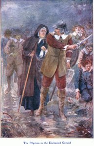 The Pilgrims in the enchanted ground, de The Pilgrims Progress, publicado por John F Shaw & Co, c.1900