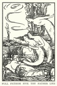 Cinco braçadas de teu pai (litho) de Robert Anning Bell