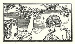 Ilustração para Poemas de John Keats (litho) de Robert Anning Bell