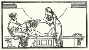 Ilustração para Poemas de John Keats (litho) de Robert Anning Bell