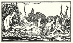 Ilustração para Poemas de John Keats: Endymion (litho) de Robert Anning Bell