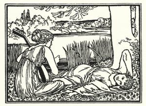 Ilustração para Poemas de John Keats: Endymion (litho) de Robert Anning Bell