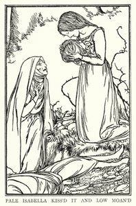 Ilustração para Poemas de John Keats: Isabella ou O Pote de Manjericão (litho)