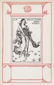 Ilustração para Poemas de John Keats: La Belle Dame Sans Merci (litho) de Robert Anning Bell