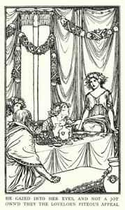 Ilustração para Poemas de John Keats: Lamia (litho) de Robert Anning Bell