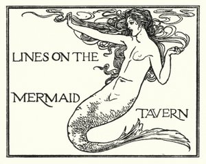 Ilustração para Poemas de John Keats: Linhas na Taberna da Sereia (litho) de Robert Anning Bell