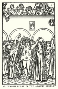 Ilustração para Poemas de John Keats: A Véspera de Santa Agnes (litho) de Robert Anning Bell