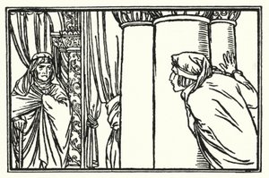 Ilustração para Poemas de John Keats: A Véspera de Santa Agnes (litho) de Robert Anning Bell