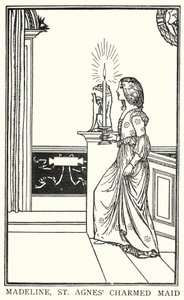 Ilustração para Poemas de John Keats: A Véspera de Santa Agnes (litho) de Robert Anning Bell