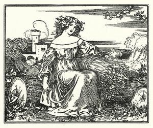 Ilustração para Poemas de John Keats: Para o Outono (litho) de Robert Anning Bell