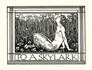 Shelley: To A Skylark (litografia) de Robert Anning Bell