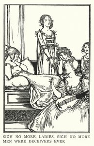 Não assinem mais, senhoras, não suspirem mais, os homens sempre foram enganadores (litho) de Robert Anning Bell