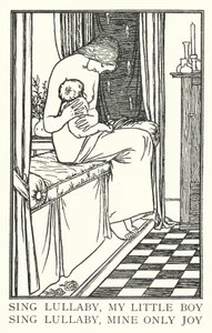 Canta canção de ninar, meu rapazinho, canta canção de ninar, minha única alegria (litho) de Robert Anning Bell