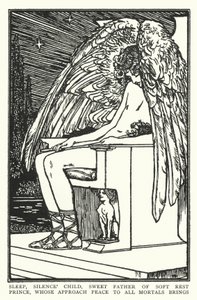 Sono, filho do silêncio, doce pai do descanso suave, Príncipe, cuja aproximação a paz a todos os mortais traz (litho) de Robert Anning Bell