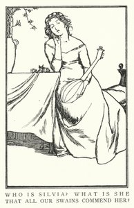 Quem é a Silvia? O que é ela, que todos os nossos esperma a elogiam? (litho) de Robert Anning Bell