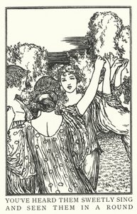 Ouviste-os cantar docemente e viste-os numa rodada (litho) de Robert Anning Bell