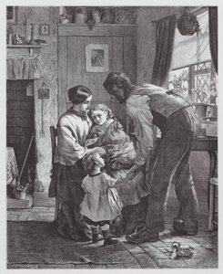 A criança doente (gravura) de Robert Barnes