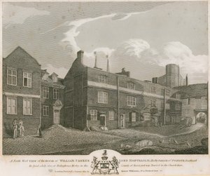 Uma vista noroeste da casa de William Parker, Lord Monteagle de Robert Blemell Schnebbelie