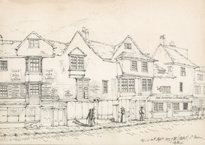 Fenchurch Street, Londres, 1817 (tinta no papel) de Robert Blemell Schnebbelie