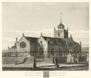 Vista nordeste de São Paulo, Shadwell, Londres, tirada em 1819 de Robert Blemell Schnebbelie