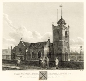 Noroeste, vista, de, st paul, shadwell, londres, derrubado, 1817 de Robert Blemell Schnebbelie