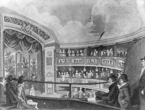 O Interior do Teatro Olímpico perto de Drury Lane, gravado por Henry Richard Cook, 1816