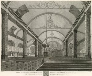 Vista oeste do interior de São Paulo, Shadwell, Londres, tirada em 1817 de Robert Blemell Schnebbelie
