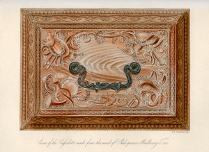 Cassolette esculpido feito da madeira da amoreira de Shakespeare, século 18, 1840