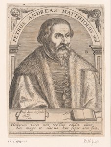 Retrato de Pietro Andrea Mattioli Peter Andrew Matthews Med. (título no objeto) Série de retratos de estudiosos dos séculos XV e XVI (título da série)